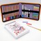 Drawing Travel Art Set - 60 sheets 6 x 8 Inches Drawing Pad,16 Drawing Colored Pencils Set, 12 Soft Pastels Set, 2 Sketching Pencils, and 8 Assorted Tools for School Supply